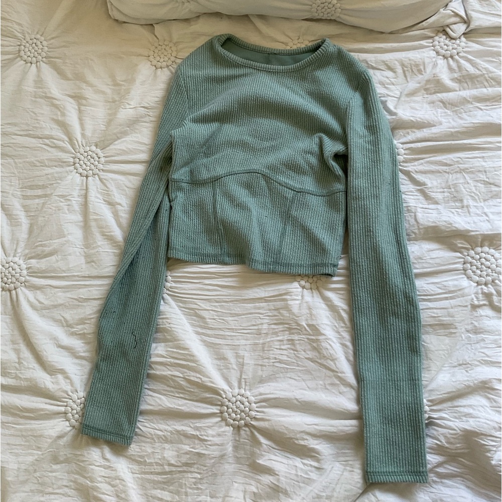 “Clean girl” blue long sleeve top kids